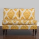 Cassidy French Yellow/ Cream Ikat Loveseat - Thumbnail 8