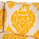 Cassidy French Yellow/ Cream Ikat Loveseat - Thumbnail 3