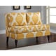 Cassidy French Yellow/ Cream Ikat Loveseat - Thumbnail 7