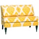Cassidy French Yellow/ Cream Ikat Loveseat - Thumbnail 6