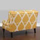Cassidy French Yellow/ Cream Ikat Loveseat - Thumbnail 10