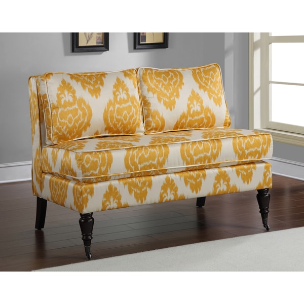 Cassidy French Yellow/ Cream Loveseat