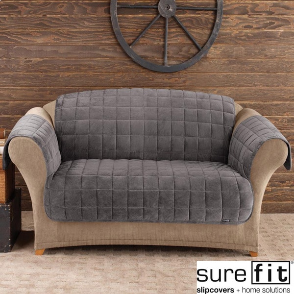 Sure Fit Deluxe Dark Grey Pet Sofa Cover 14974062