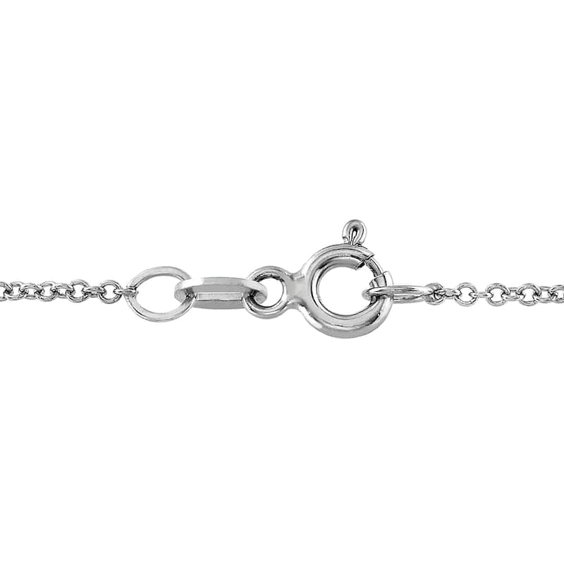 Annello by Kobelli 14k Gold Heart-cut Moissanite and 1/8ct TDW Diamond Necklace (GH/VS, GH/I)