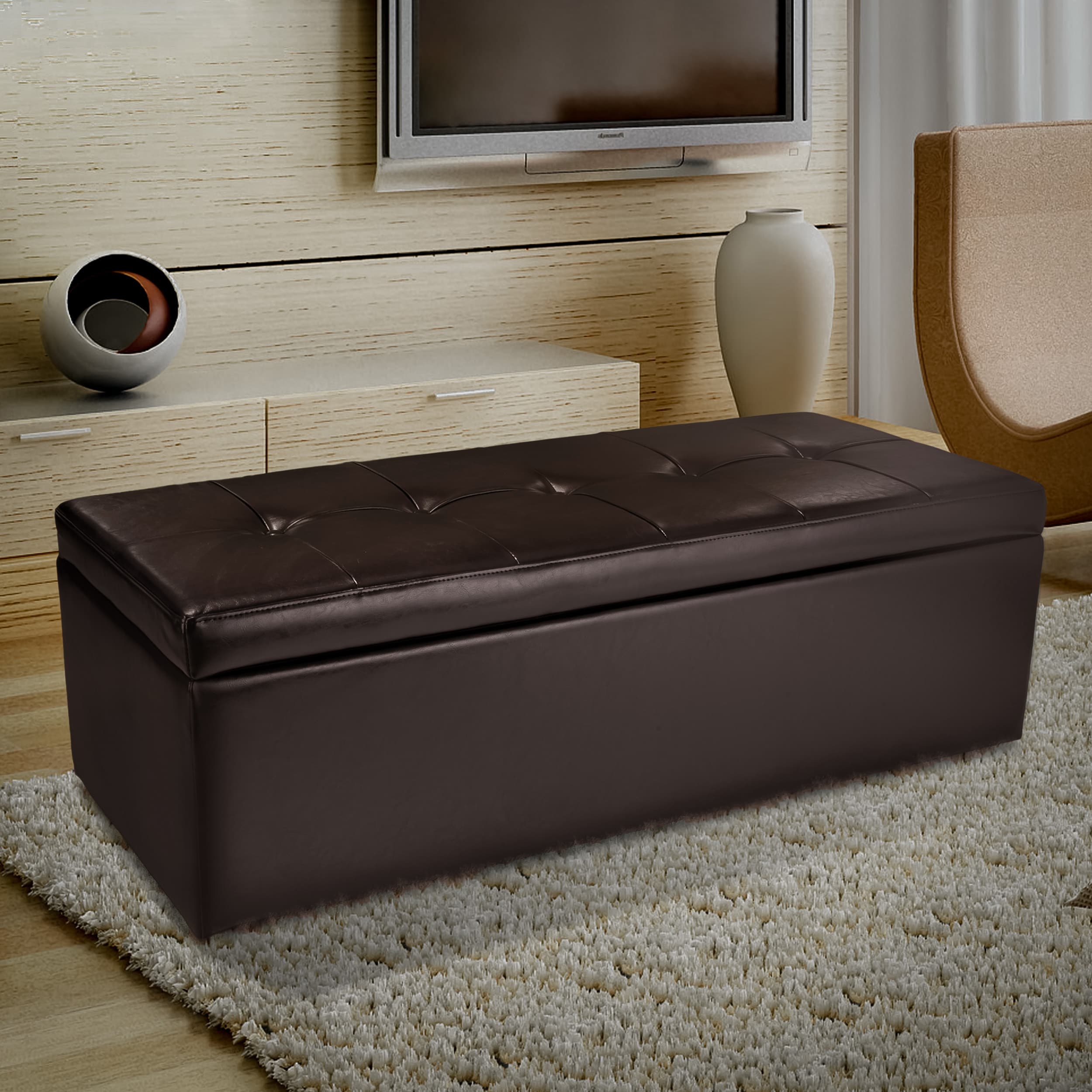 brown leather storage ottoman today $ 169 99 sale $ 152 99 save 10 %