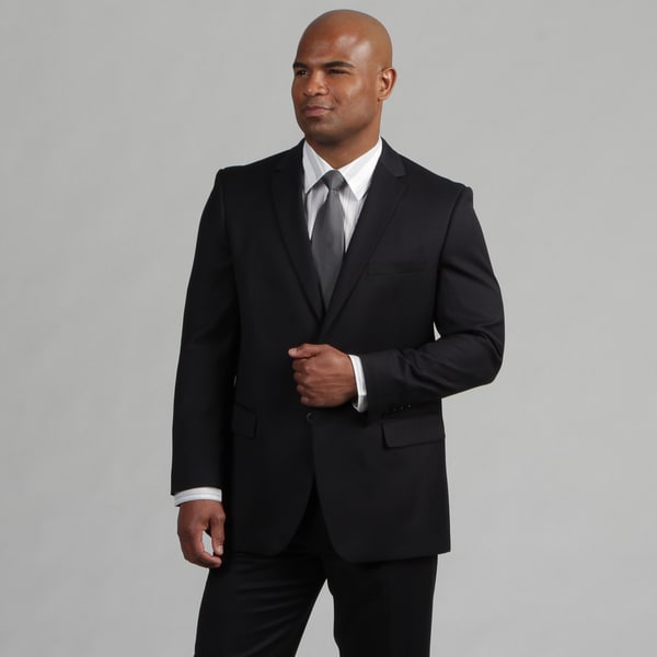 Shop Angelo Rossi Men's Tailored Navy 2-Piece Suit - Free Shipping
