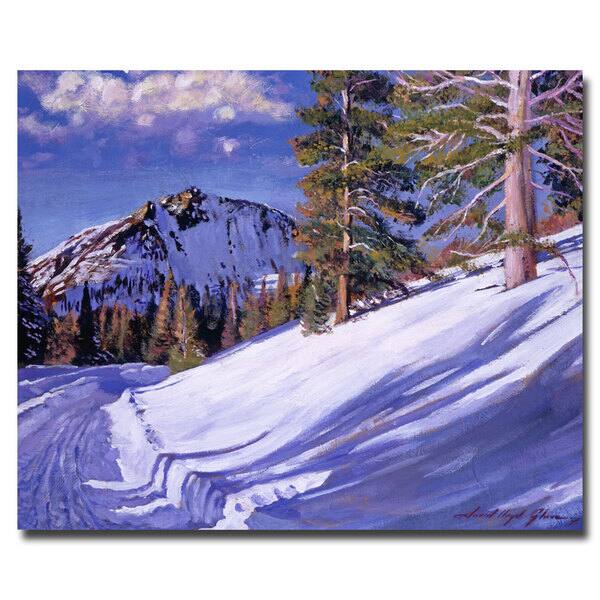 David Lloyd Glover 'Snow Mountain Road' Canvas Art Overstock 7539305