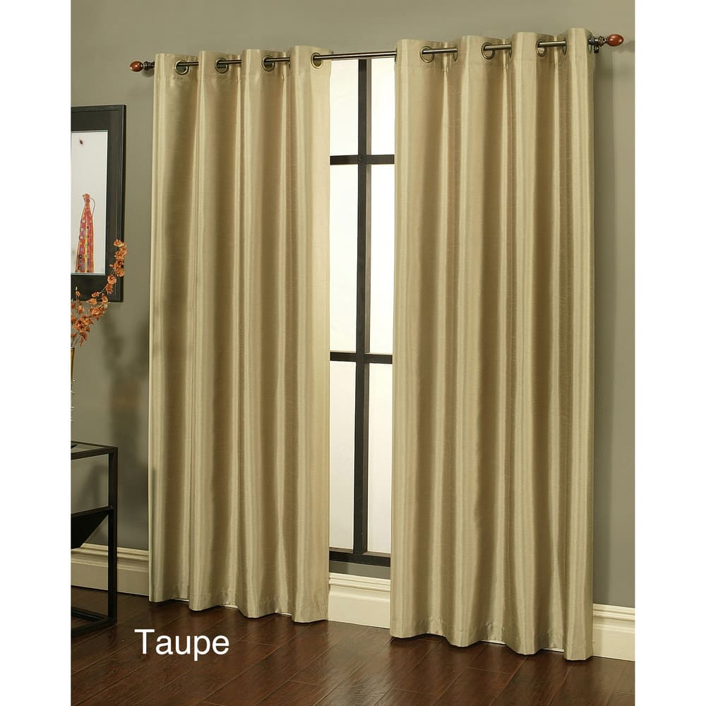 Sherry Kline Faux Silk Grommet Top 84-inch Blackout Window Panel Pair - 50 x 84 - 50 x 84