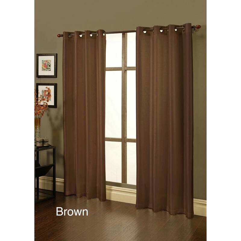 Sherry Kline Faux Silk Grommet Top 84-inch Blackout Window Panel Pair - 50 x 84 - 50 x 84