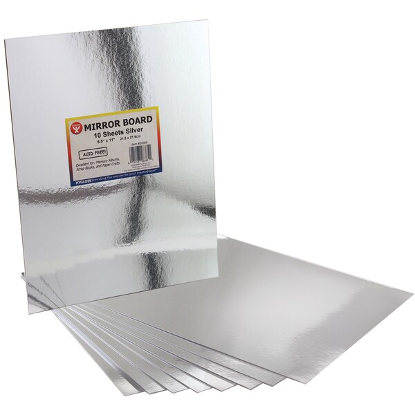 Shop Mirror Sheets 81/2"X11" 10/PkgSilver Free Shipping On Orders