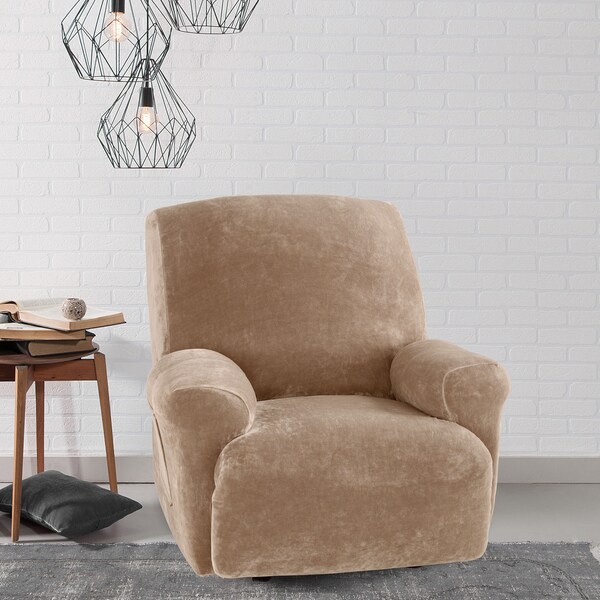 Sure Fit Stretch Plush Sable Recliner Slipcover