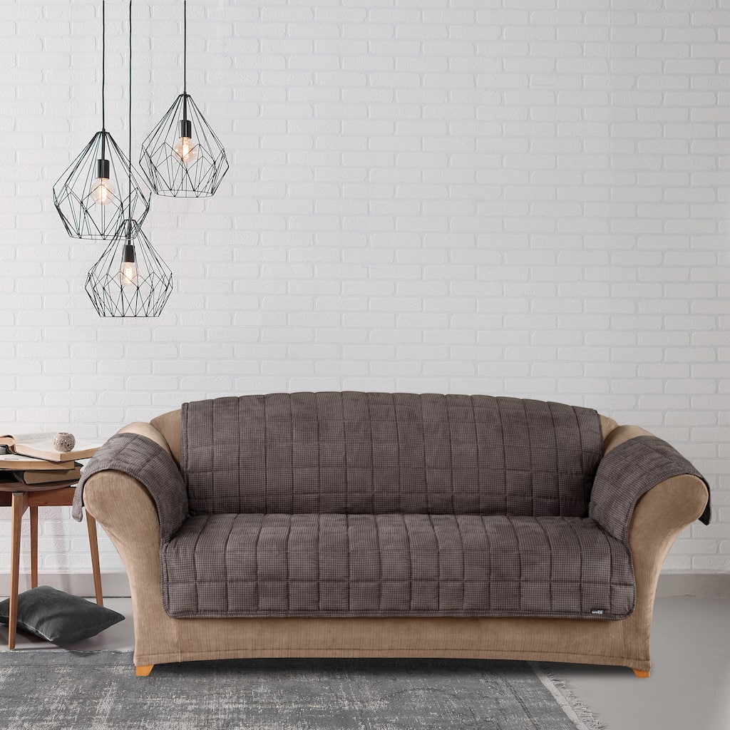 Sure Fit Deluxe Pet Mini Check Sofa Cover