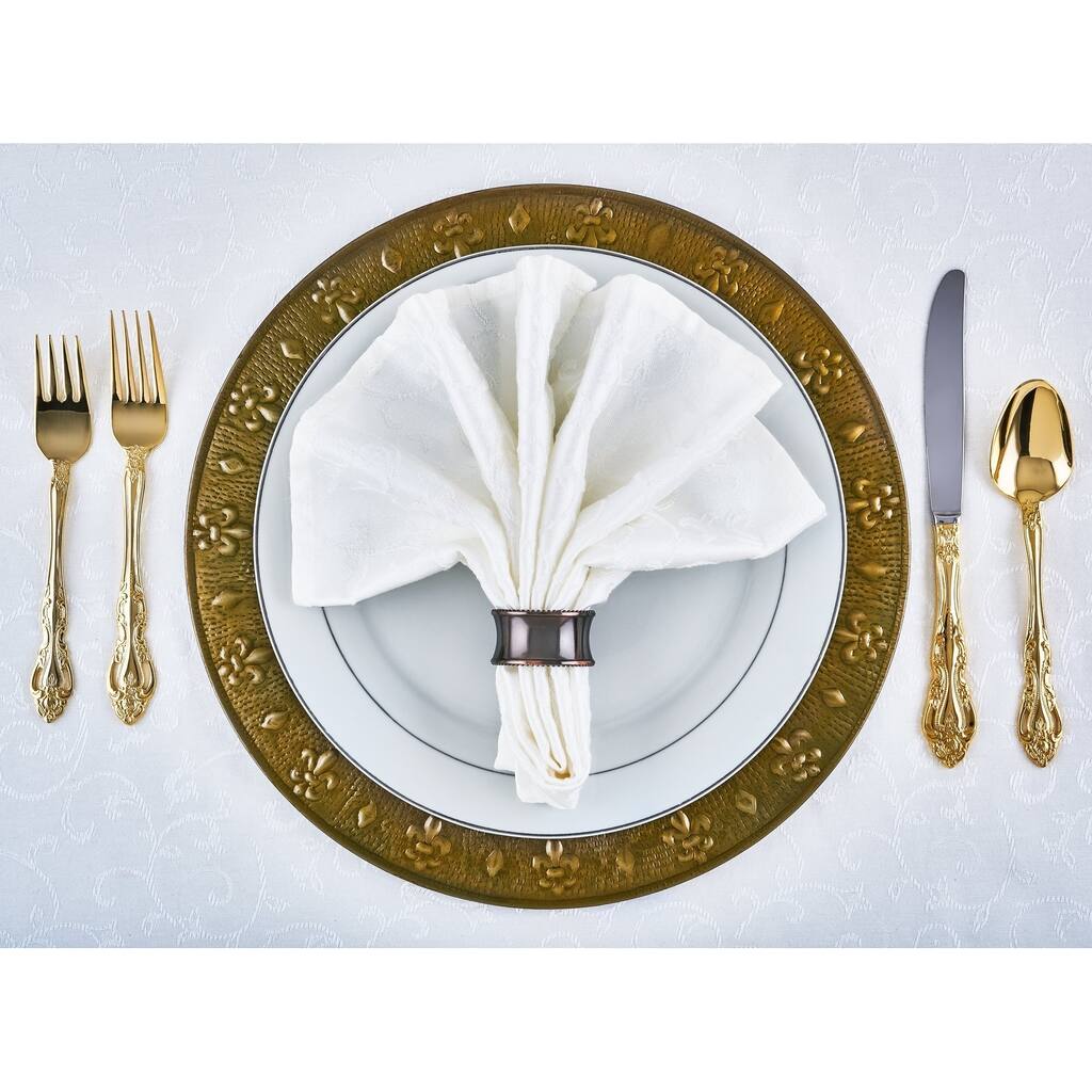 Antique Brass 13-inch Charger Plates (Set of 6)