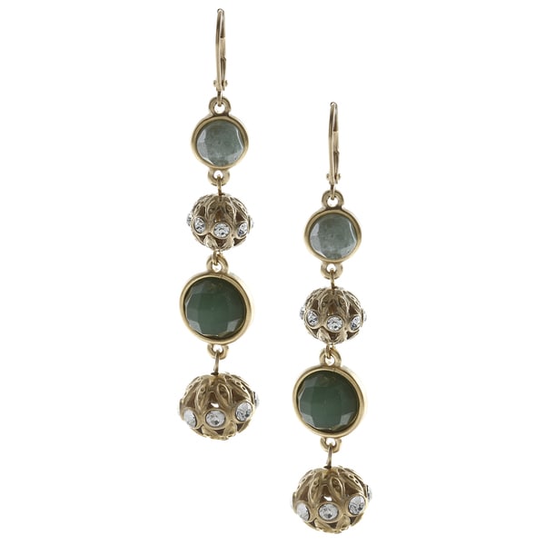 Carolee Jade Graduated Linear Dangle Earrings Carolee Fashion Earrings