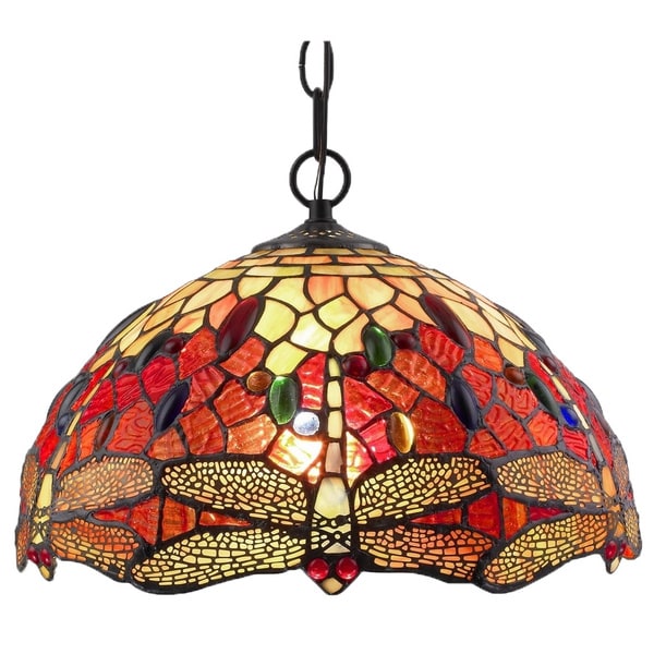 Shop Tiffany Style Dragonfly Hanging Lamp - On Sale - Free Shipping Today - Overstock.com - 7542440