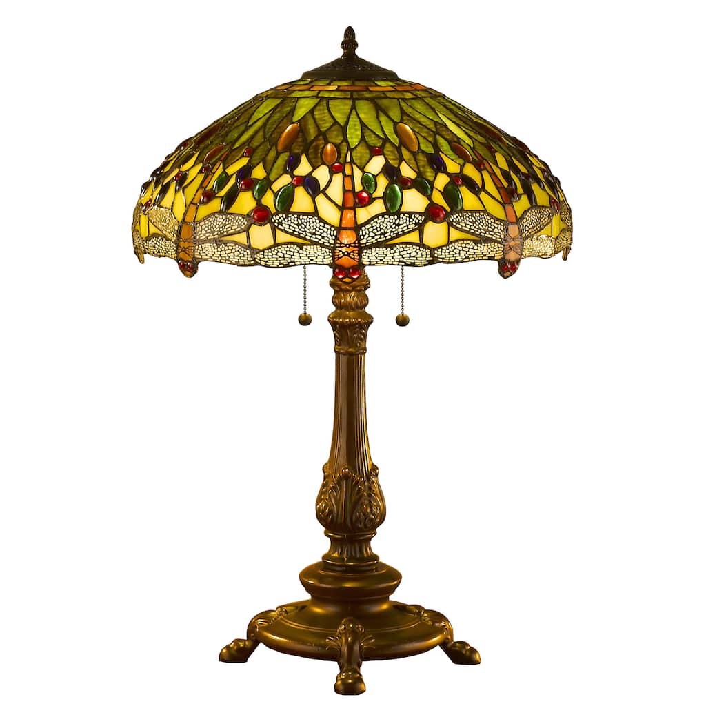 Tiffany Style Dragonfly Table Lamp