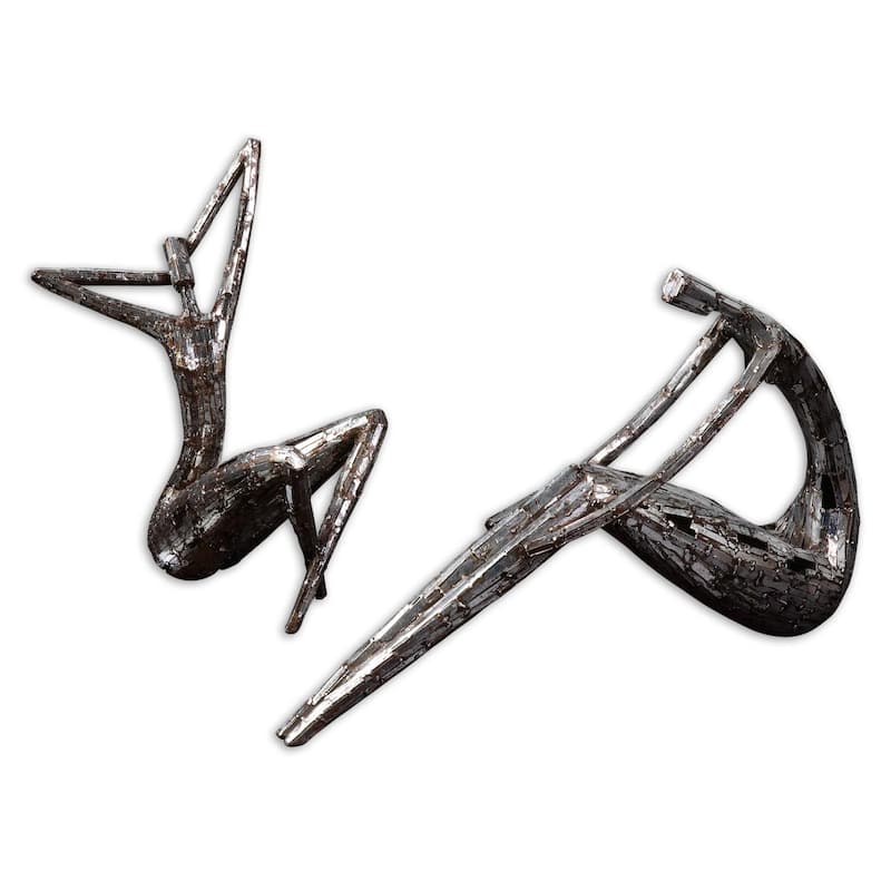 Uttermost Dahy Antique Silver Finish Statues (Set of 2)