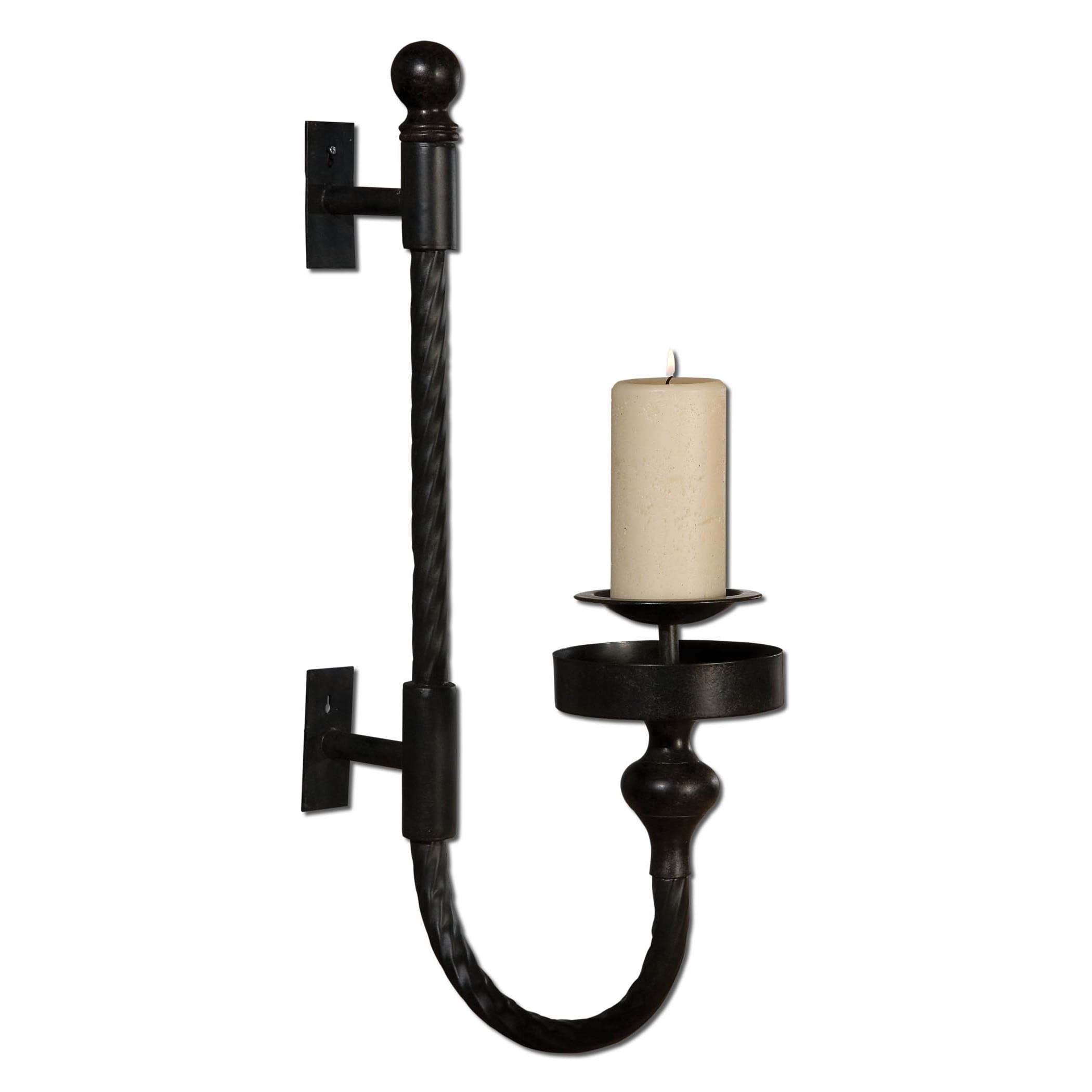 Uttermost Garvin Twist Sconce with Candle