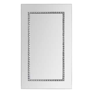 Embedded Chrome Jewel-boardered Mirror - Silver