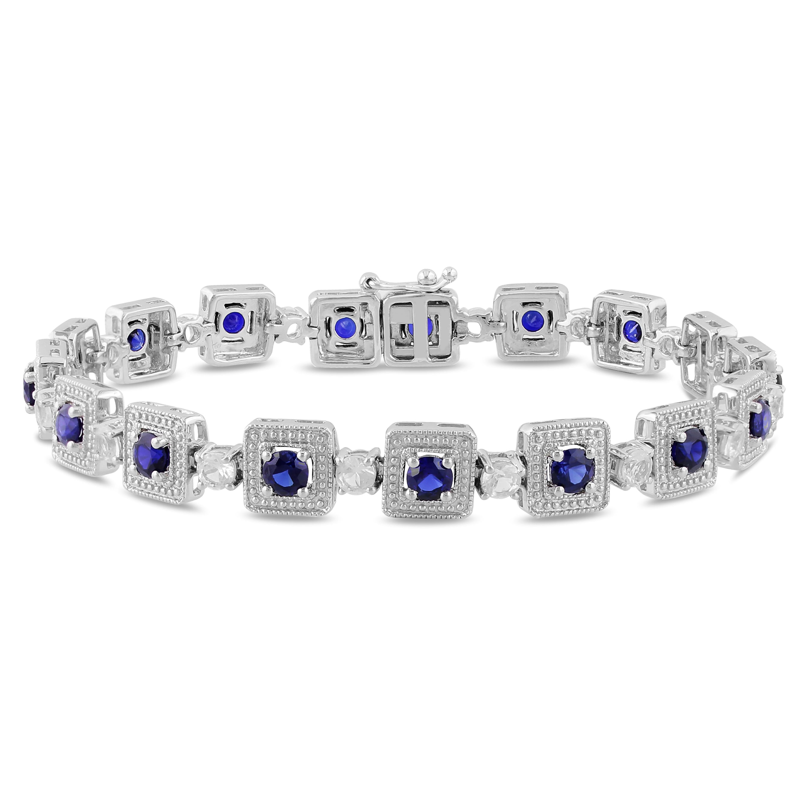 blue and white sapphire bracelet msrp $ 349 65 today $ 141 99 off