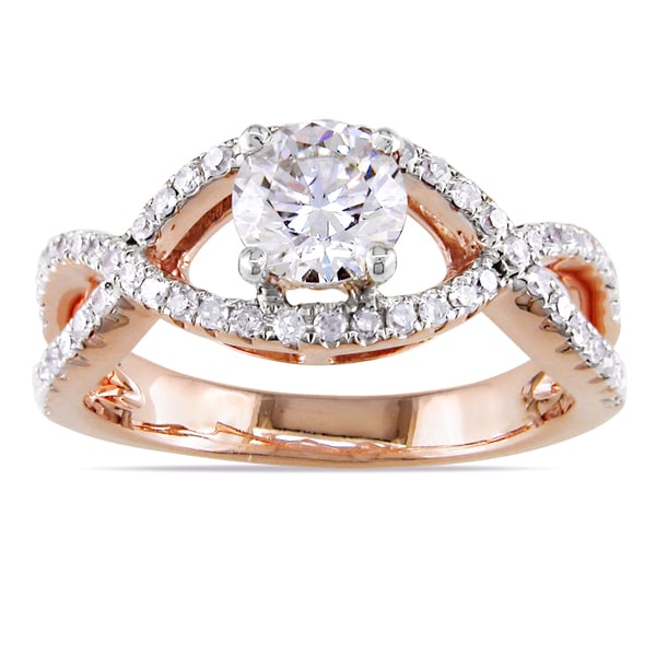 Miadora 14k Rose Gold 3/4ct TDW Diamond Engagement Ring (G H, SI1 SI2) Miadora One of a Kind Rings