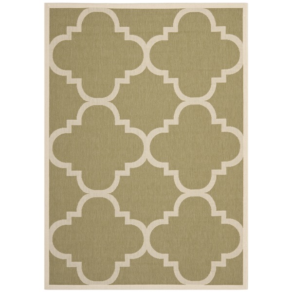 Safavieh Green/ Beige Indoor Outdoor Rug Safavieh 7x9   10x14 Rugs