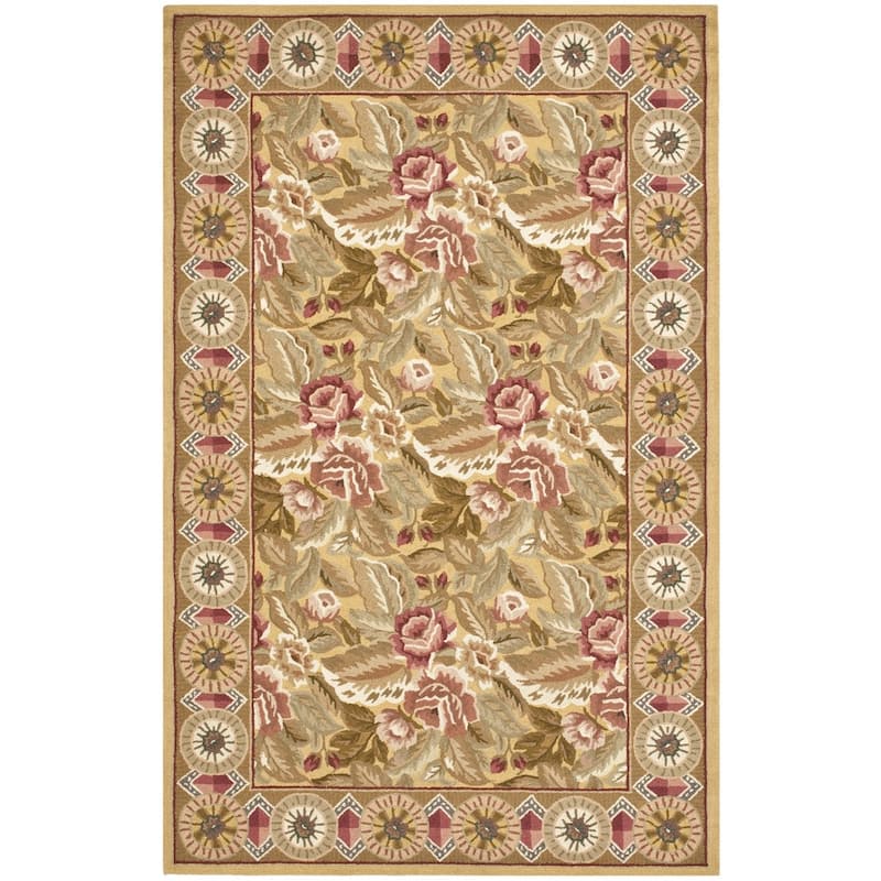 SAFAVIEH Handmade Chelsea Kaylyn French Country Wool Rug - 5'3" x 8'3" - Assorted