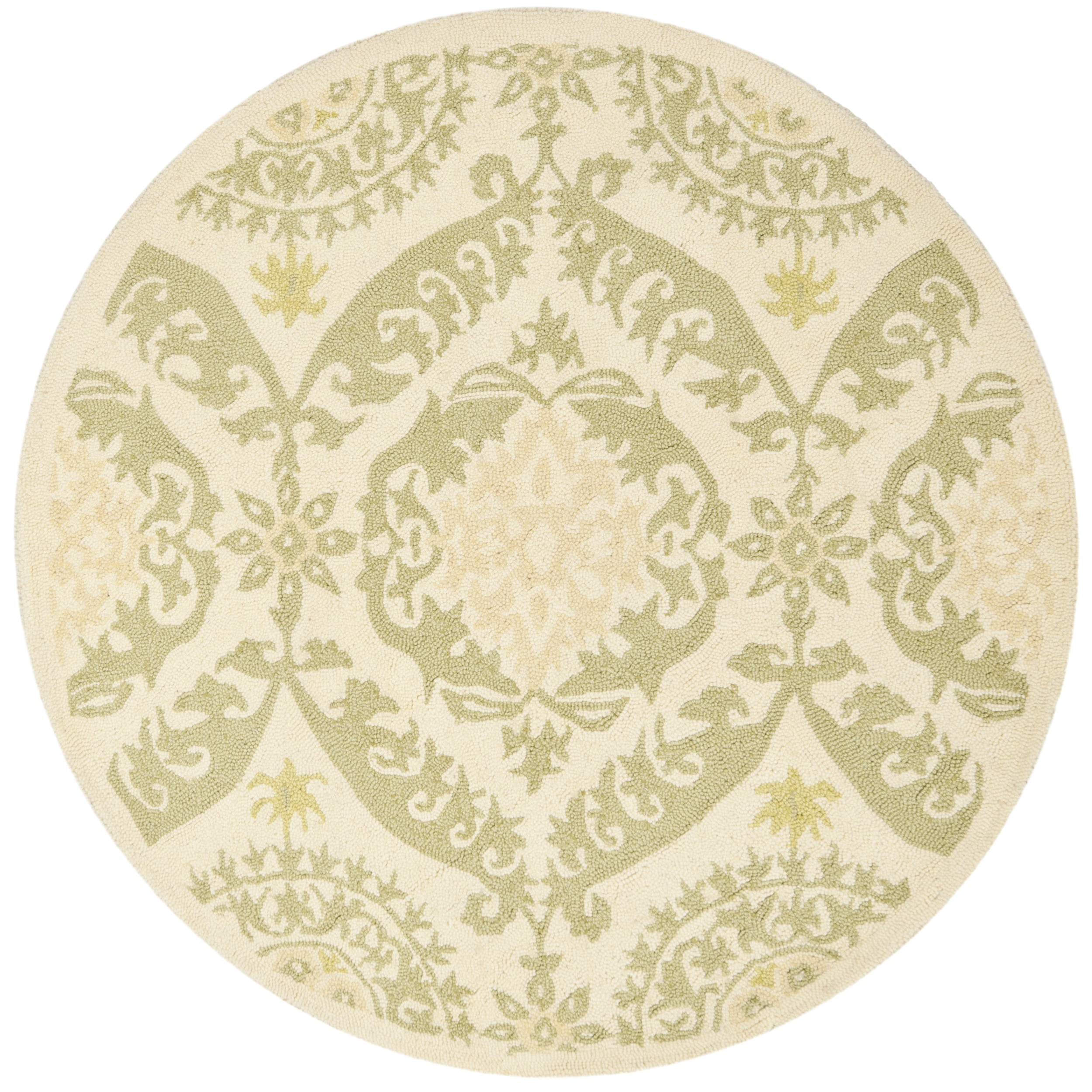 Hand hooked Chelsea Heritage Beige Wool Rug (3 Round) Today $43.99