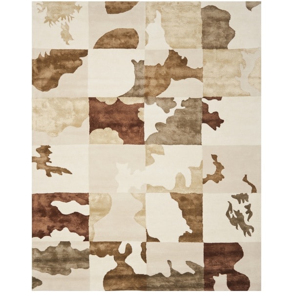 Safavieh Handmade Soho Modern Abstract Ivory Wool Rug - 8'3 x 11'
