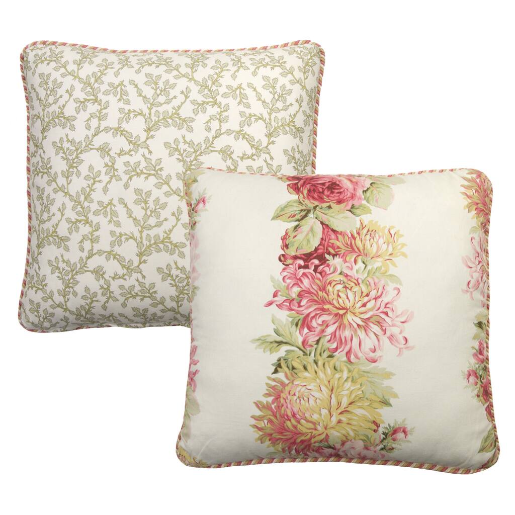 Rose Tree English Romance 18x18-inch Decorative PIllow