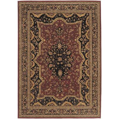 Antigua Brick Red Area Rug - 2'6" x 7'9"