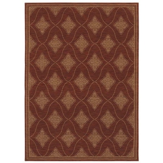 Tommy Bahama Cipollini Trellis Cranberry Red Rug (79 x 1010)