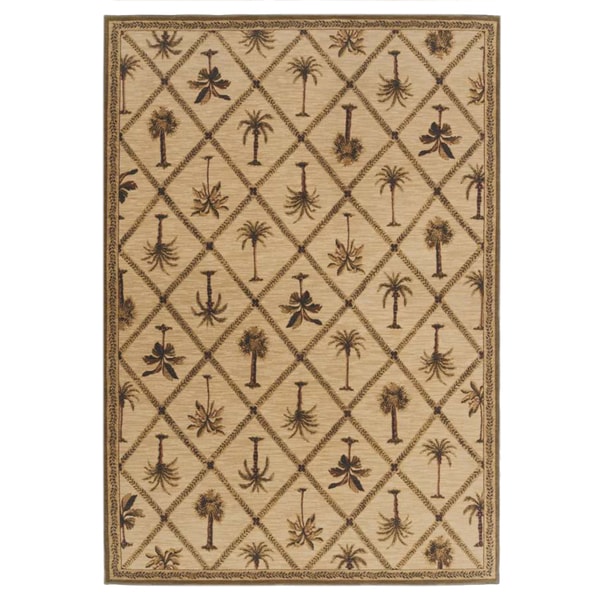 Tommy Bahama Home Rugs Beige Palms Away Transitional Rug (5'4 Round