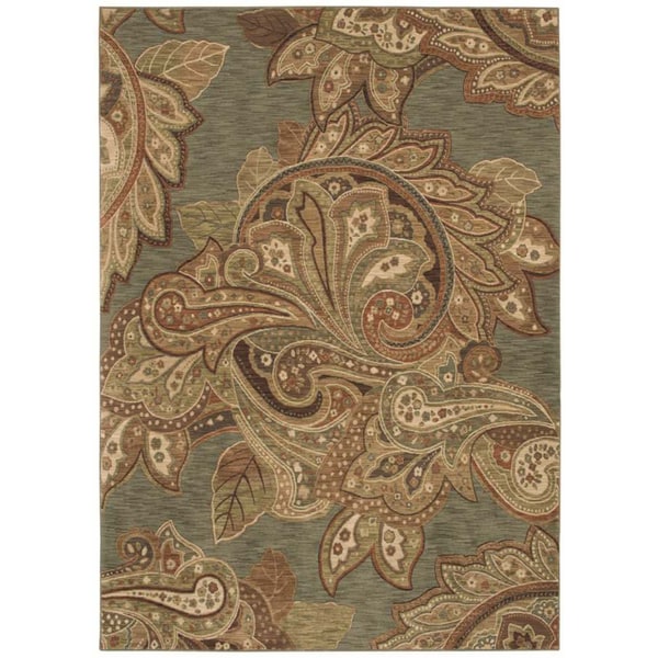 Tommy Bahama Home Rugs Ocean Green Paradiso Paisley Transitional Rug