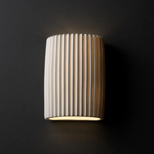 Justice Design Group Limoges 1light ADA Wall Sconce, Pleats Shade