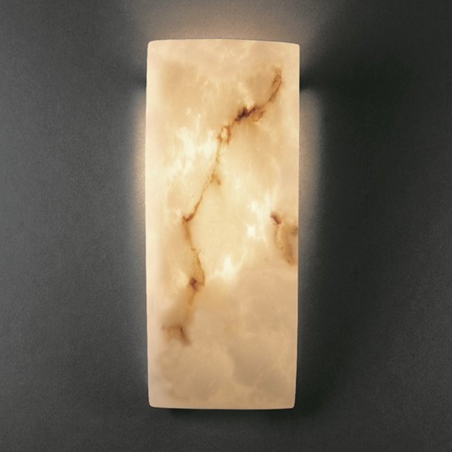 Copper Grove Nierembergia Wall Sconce with Alabster Shade