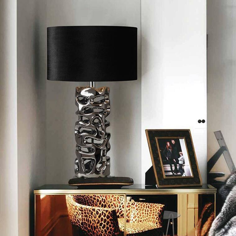 Silver Orchid Barclay European Syle Chrome Table Lamp