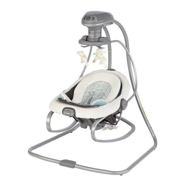 Shop Graco Winslet Duetsoothe Grey Metal And Plastic Swing