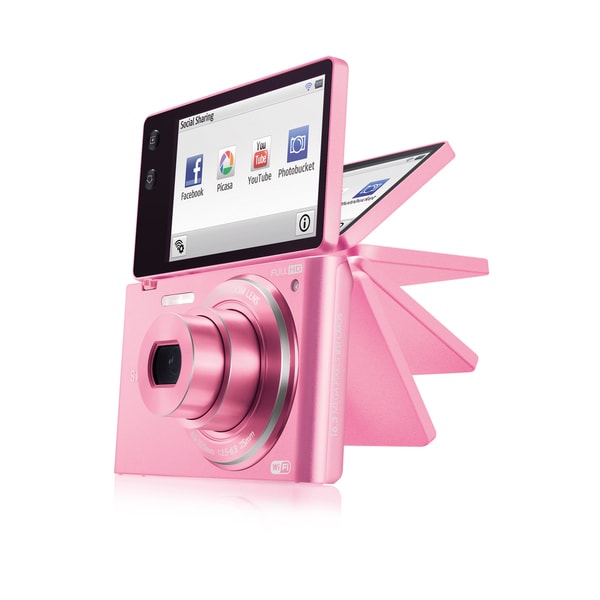Samsung MV900 16.31MP Multiview Pink Digital Camera Free Shipping