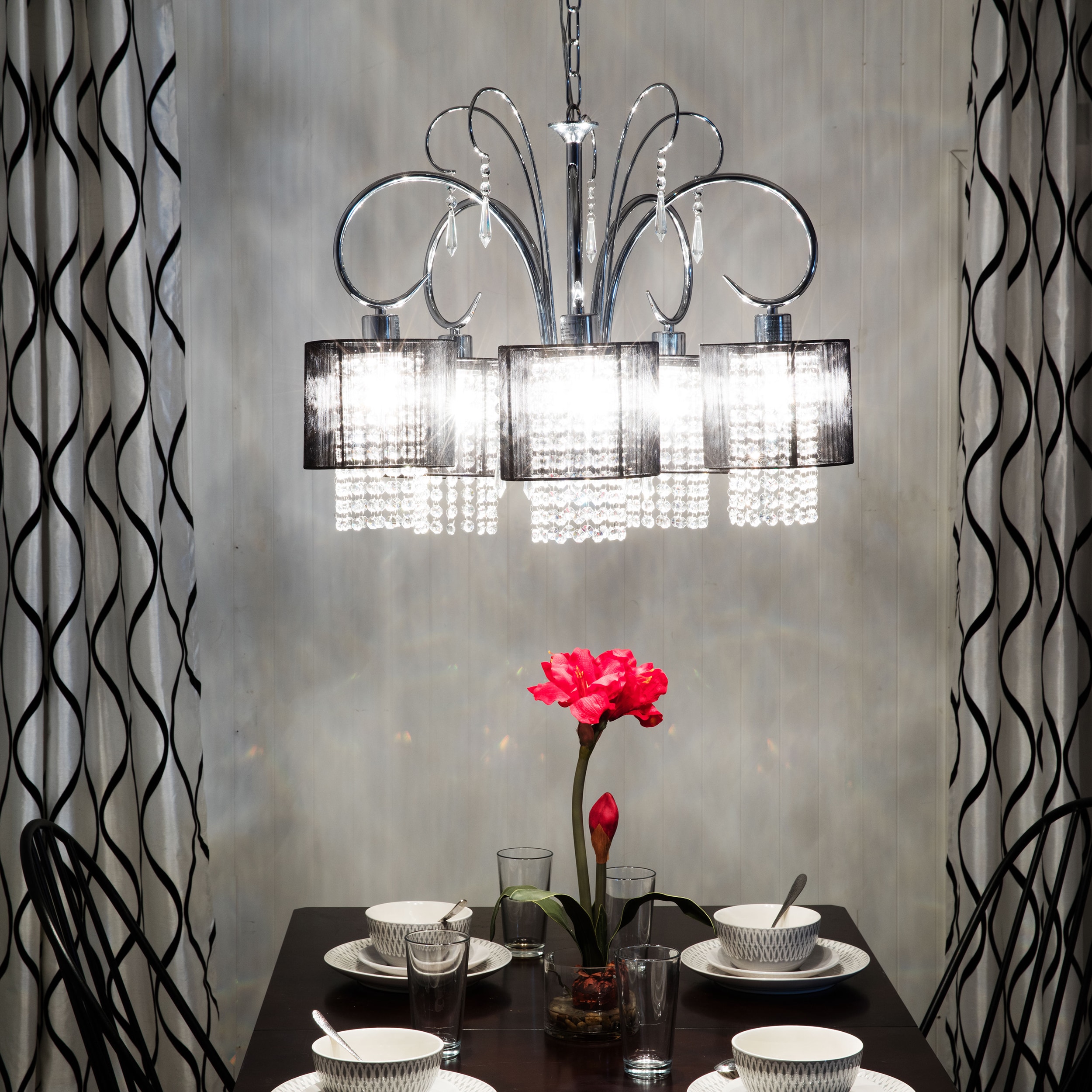 Celeste Crystal 5-light Chandelier (Celeste Crystal Chandelier) - Chandeliers For Bedrooms by Overstock.com