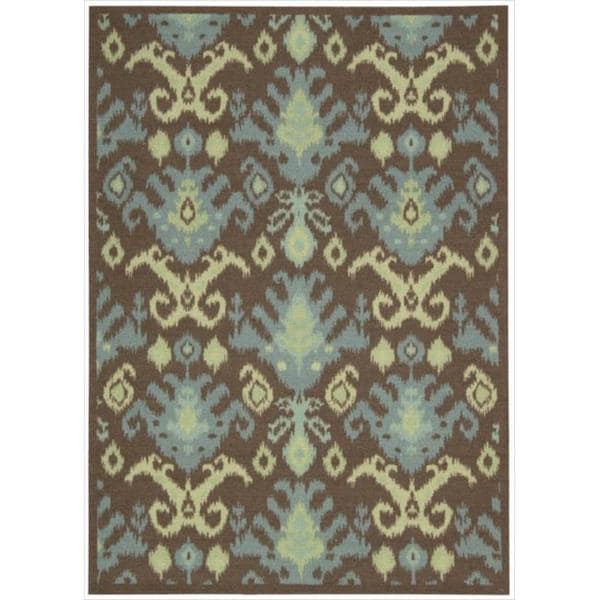 Nourison Vista Ikat Brown Rug Nourison 5x8   6x9 Rugs