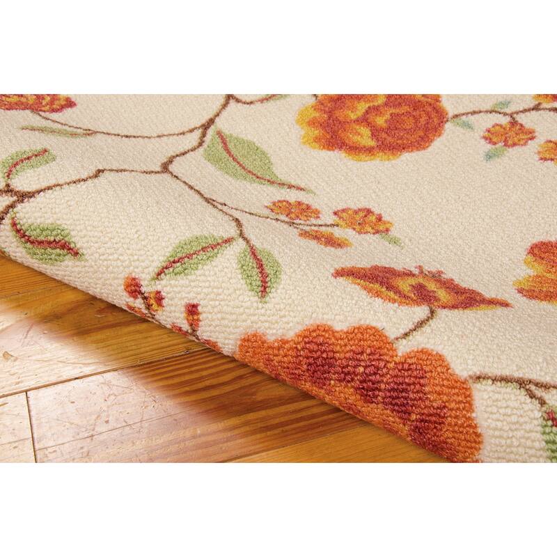 Nourison Vista Ivory Floral Rug