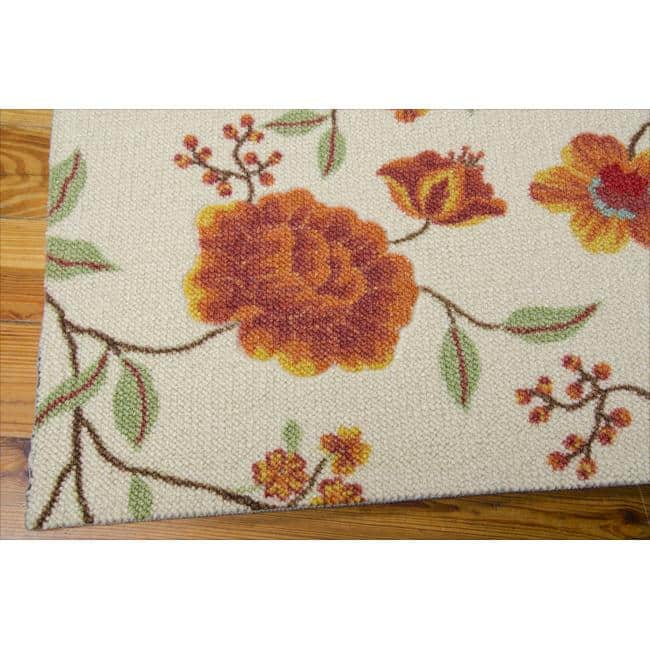 Nourison Vista Ivory Floral Rug