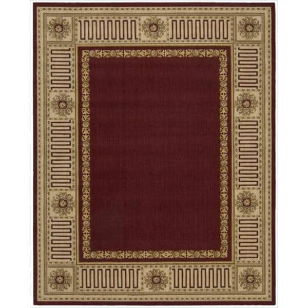 Nourison Vallencierre Burgundy Wool Rug