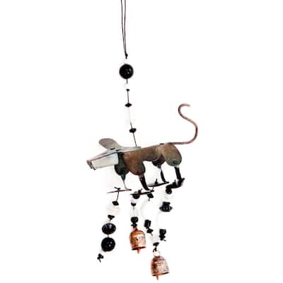 Handmade Woof, Woof, Woof 3-D Wind Chime (India)