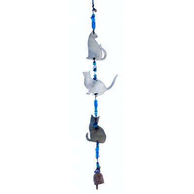 Handmade Shadow Cats Wind Chime (India)