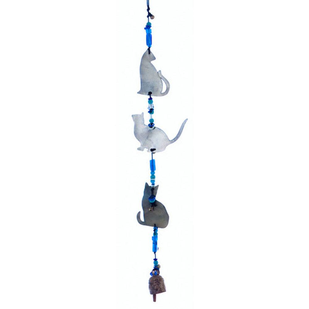 Handmade Shadow Cats Wind Chime (India)