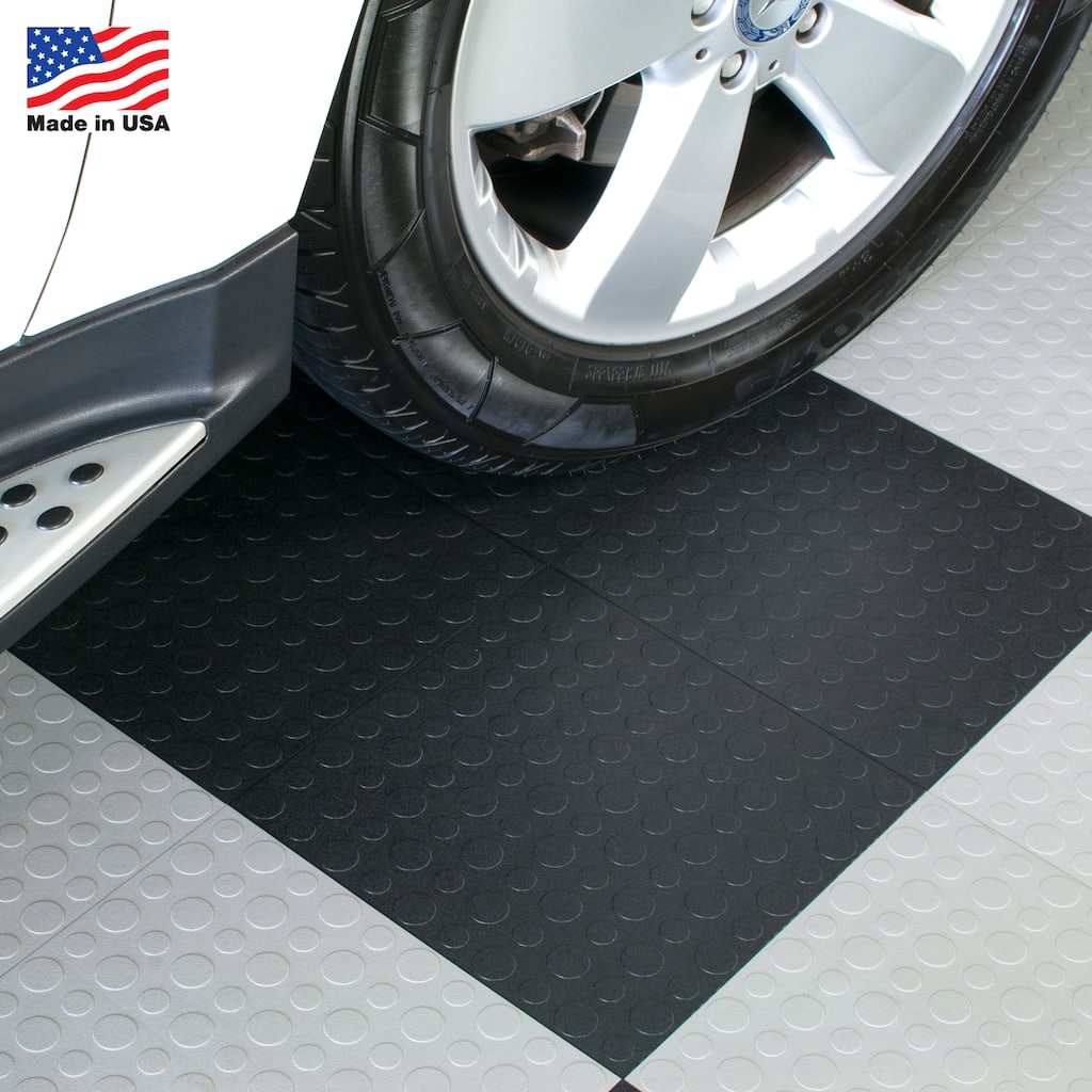 BlockTile Garage Flooring Interlocking Tiles Coin Top - (30 Pack)