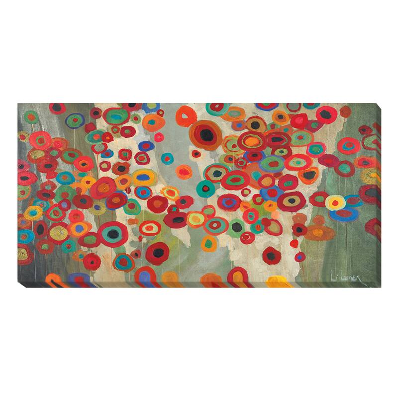 Don Li-Leger 'Celebration' Canvas Art - 18 x 36 - Red