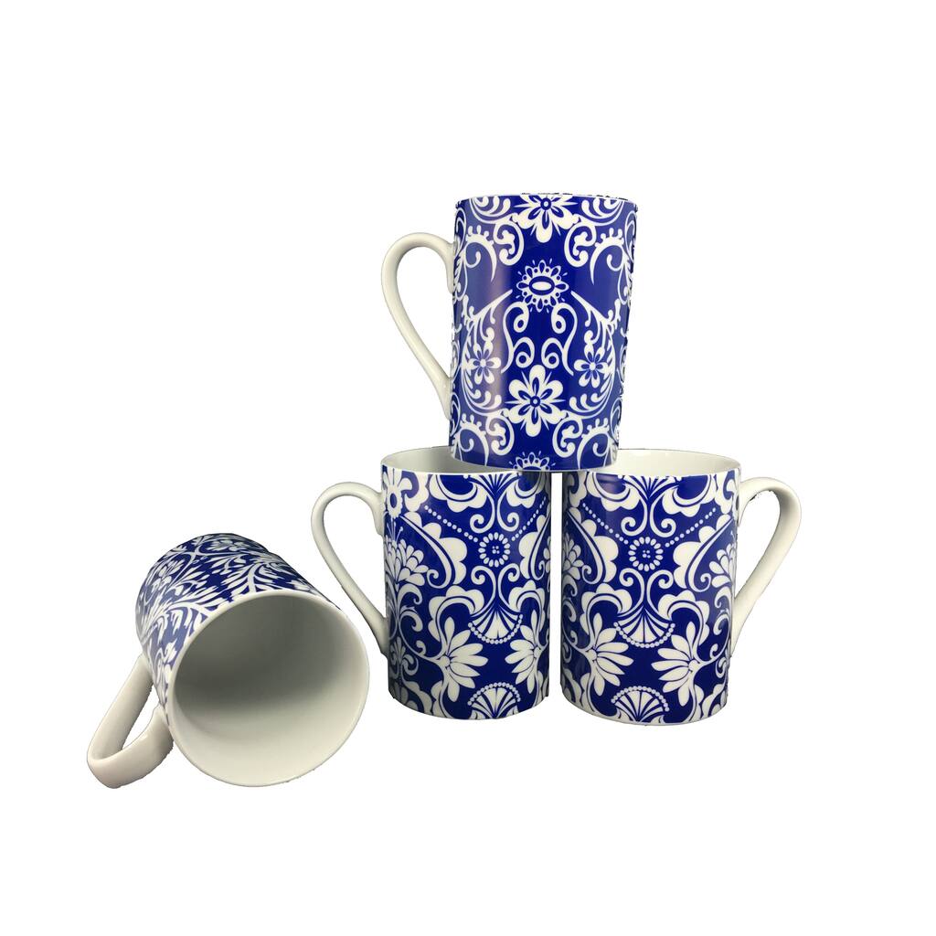 Blue 4-inch Coffee/ Tea Mugs (Set of 4)